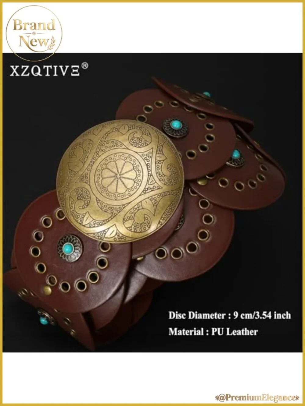 Western PU Leather Wide Belt Concho Cowgirl Country Waist Belt for Dress